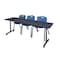 Kobe Rectangle Training Table, 84" W, 29" H, Laminate Top, Gray MKTRCT8424GY47BE - alternate 1